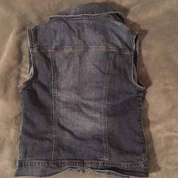 Dark Denim Vest Jacket - Picture 2 of 4